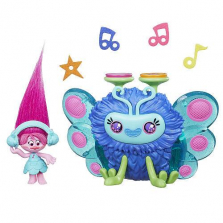 Игровой набор - Тролли - Кукла Розочка с DJ - станцией бабочкой-Wooferbug Beats -DreamWorks