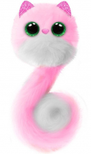Мягкая игрушка -Пушистик котенок Pomsies - Помси -Skyrocket Pomsie -Розово-белый