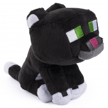 Мягкая игрушка Minecraft Кот (черный с белым) 20 См