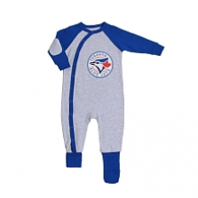 Snugabye Toronto Blue Jays Grey Infant Sleeper 12-18 Months