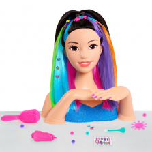 Barbie Rainbow Sparkle Deluxe Styling Head - Black Hair - R Exclusive