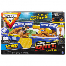 Monster Jam, Monster Dirt Arena 24-Inch Playset with 2lbs of Monster Dirt and Exclusive 1:64 Scale Die-Cast Monster Jam Truck - English Edition Monster Jam, Monster Dirt Arena 24-Inch Playset with 2lbs of Monster Dirt and Exclusive 1:64 Scale Die-Cast Mon