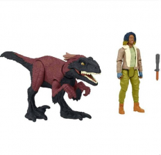 Набор фигурок Jurassic Evolution World Dominion Мир Юрского периода Кайла Уоттс и Пирораптор Kayla Watts and Pyroraptor