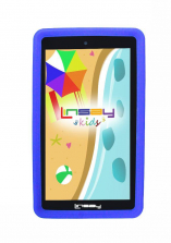 LINSAY 7 inch Quad Core Kids Funny Tab IPS Screen 1280 x 800 Dual Camera Android Tab Bundle with Blue Defender Case