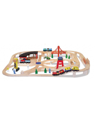 Deluxe wooden store train set