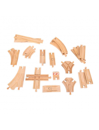 Bigjigs Toys Wooden Track Expansion 25 Piece Set  Играландия - интернет  магазин игрушек