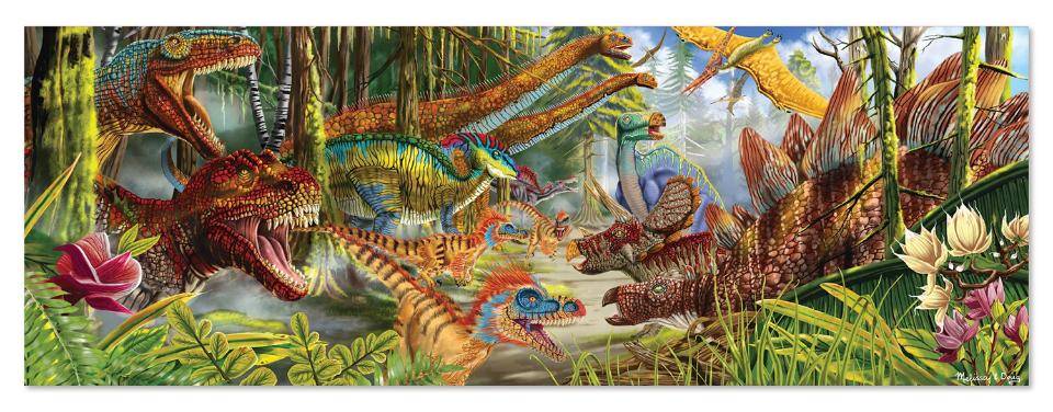 melissa and doug dinosaur world jumbo floor puzzle 200pc