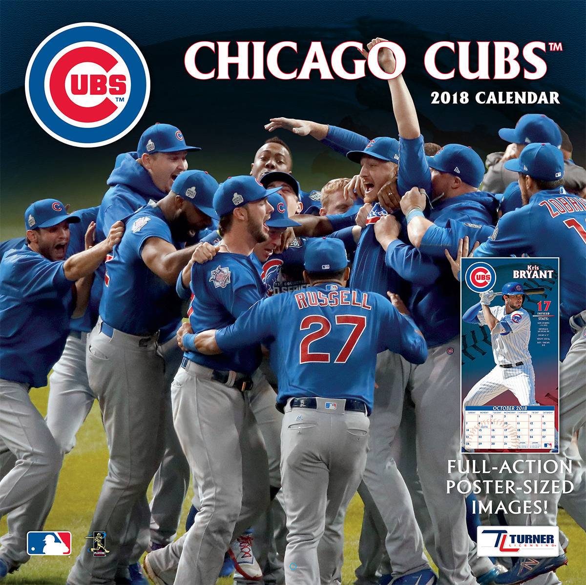 Turner 2018 MLB Chicago Cubs Wall Calendar Играландия интернет