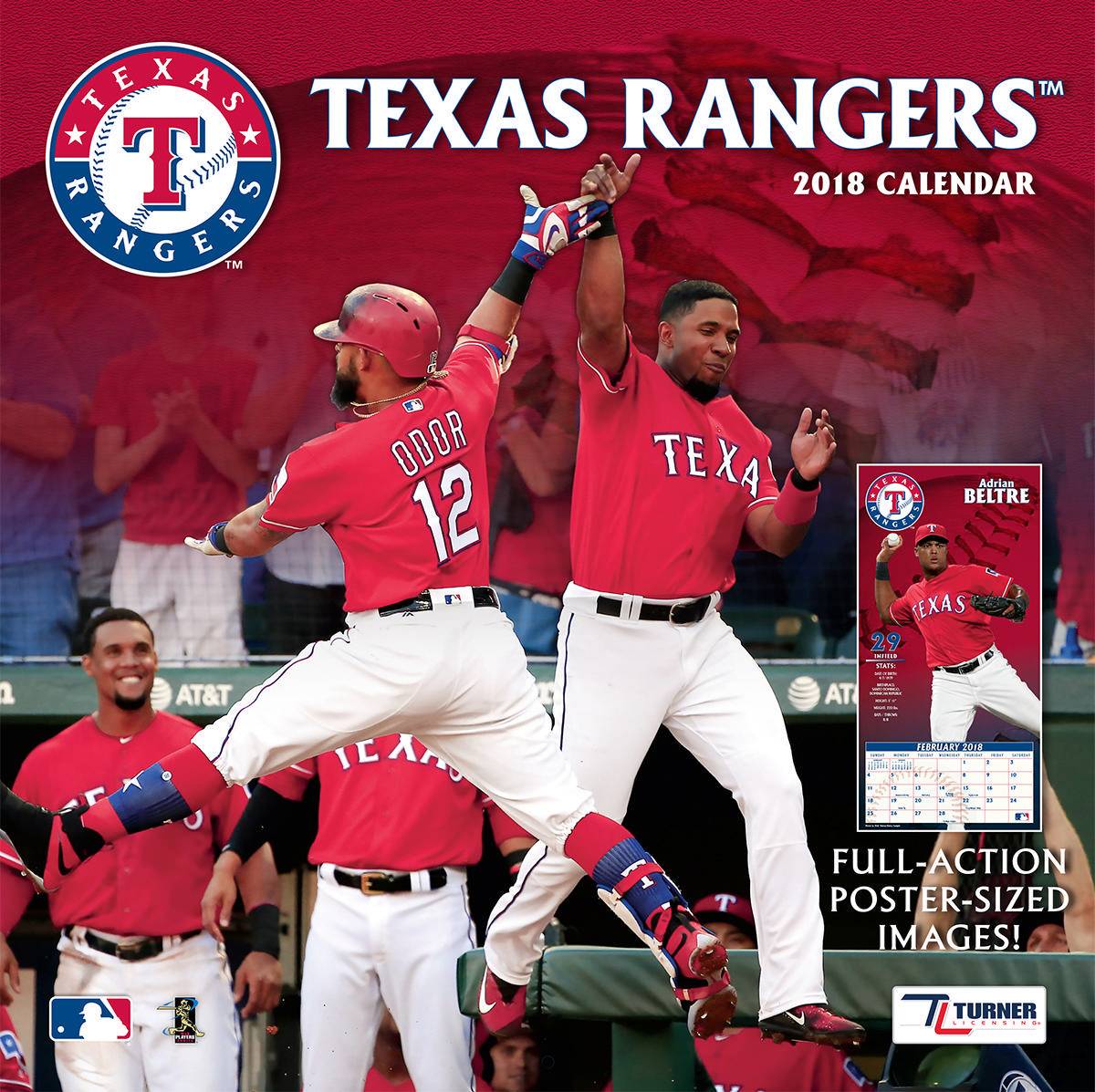 Turner 2018 MLB Texas Rangers Wall Calendar Играландия интернет
