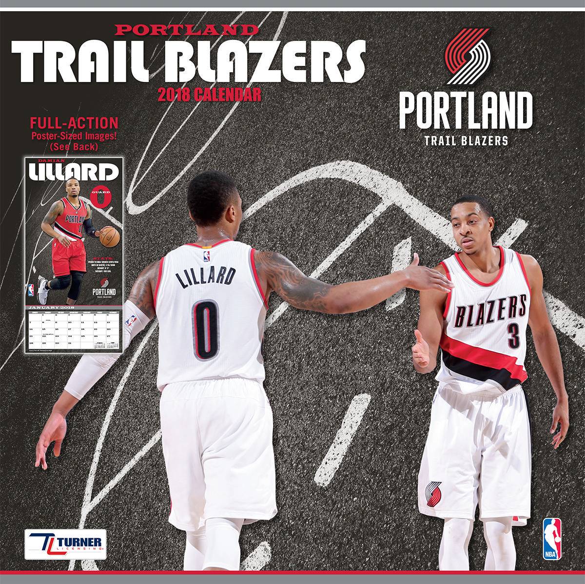 Turner 2018 NBA Portland Trail Blazers Wall Calendar Играландия