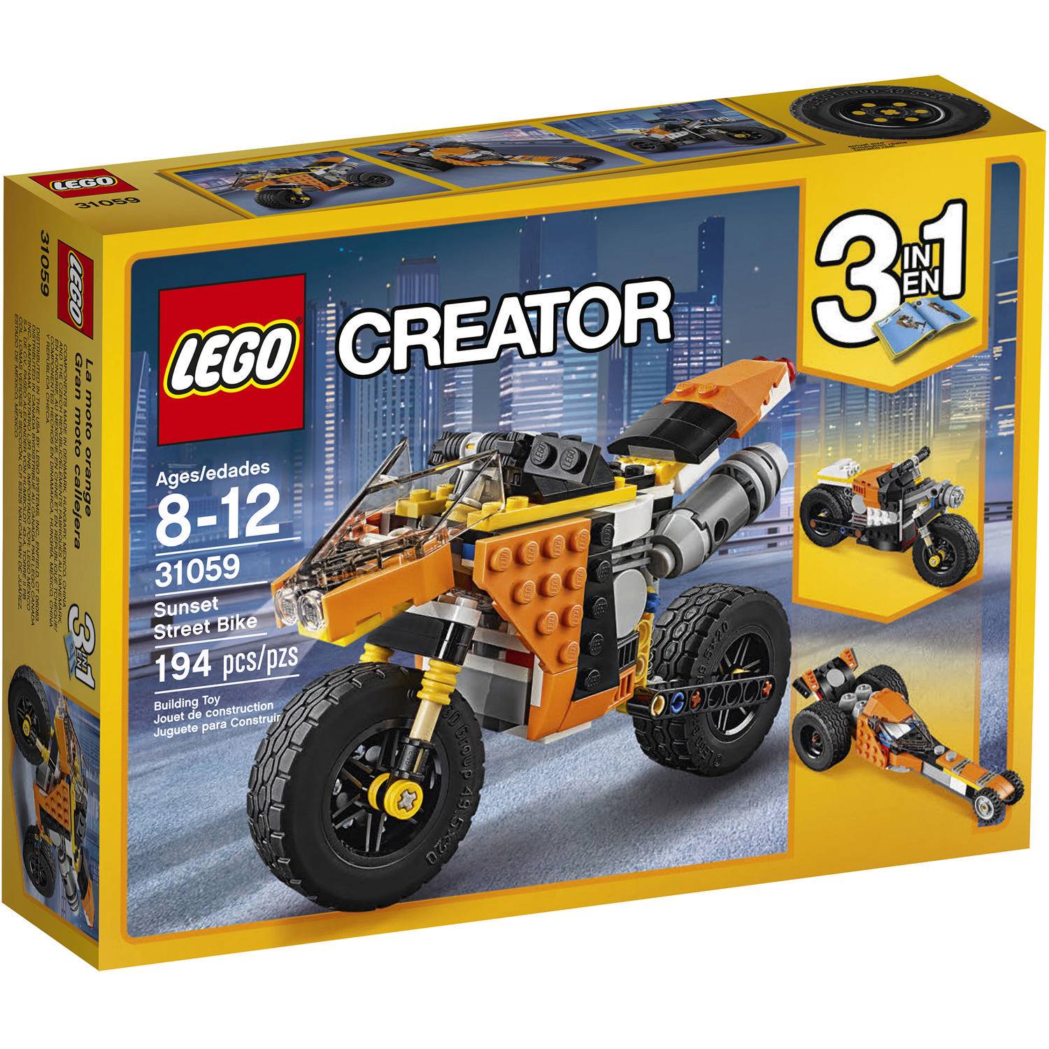 Lego creator sunset street bike on sale