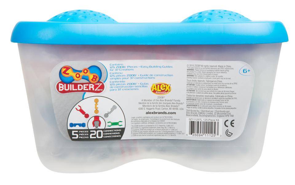 zoob builderz 125 piece kit