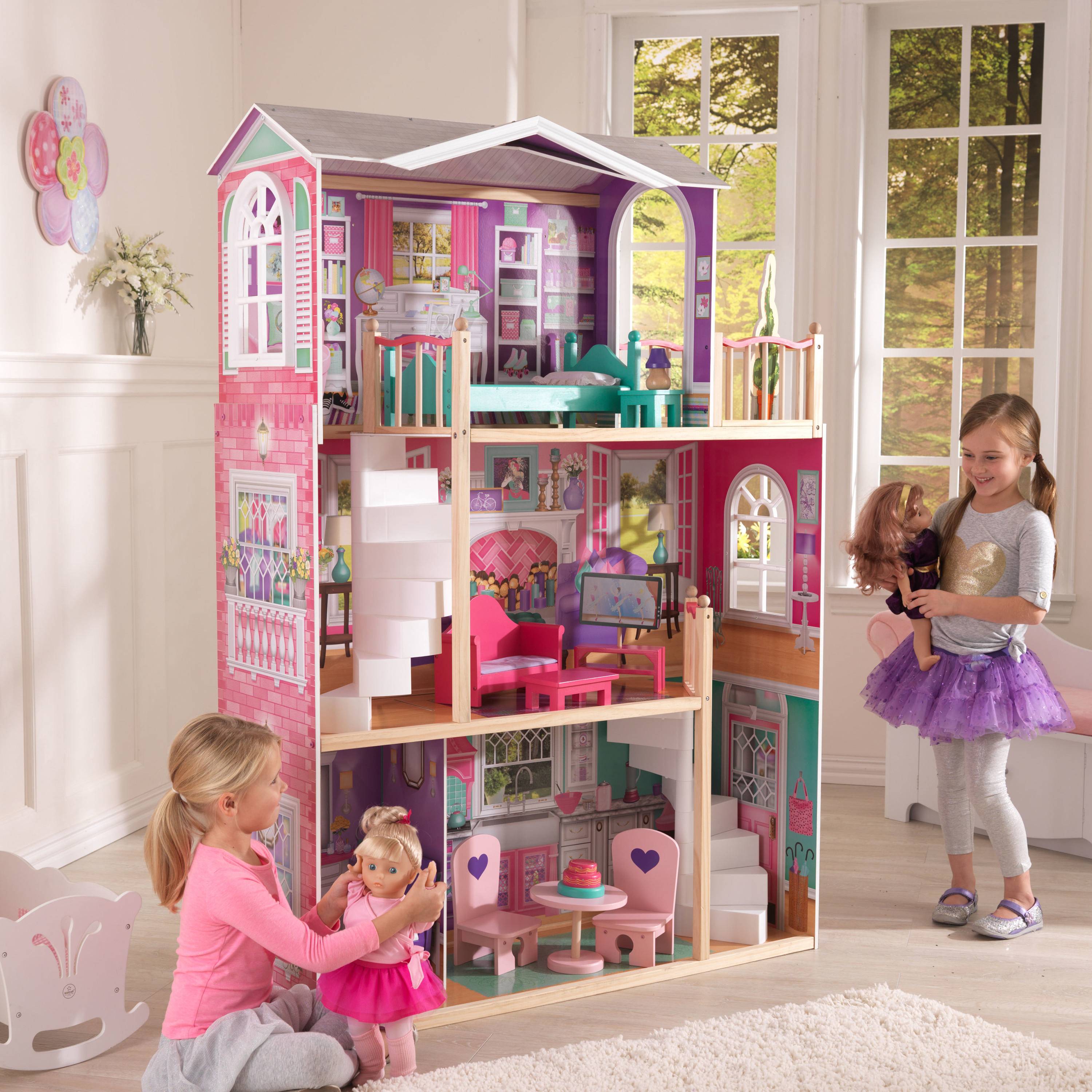 куклы барби с домом и мебелью