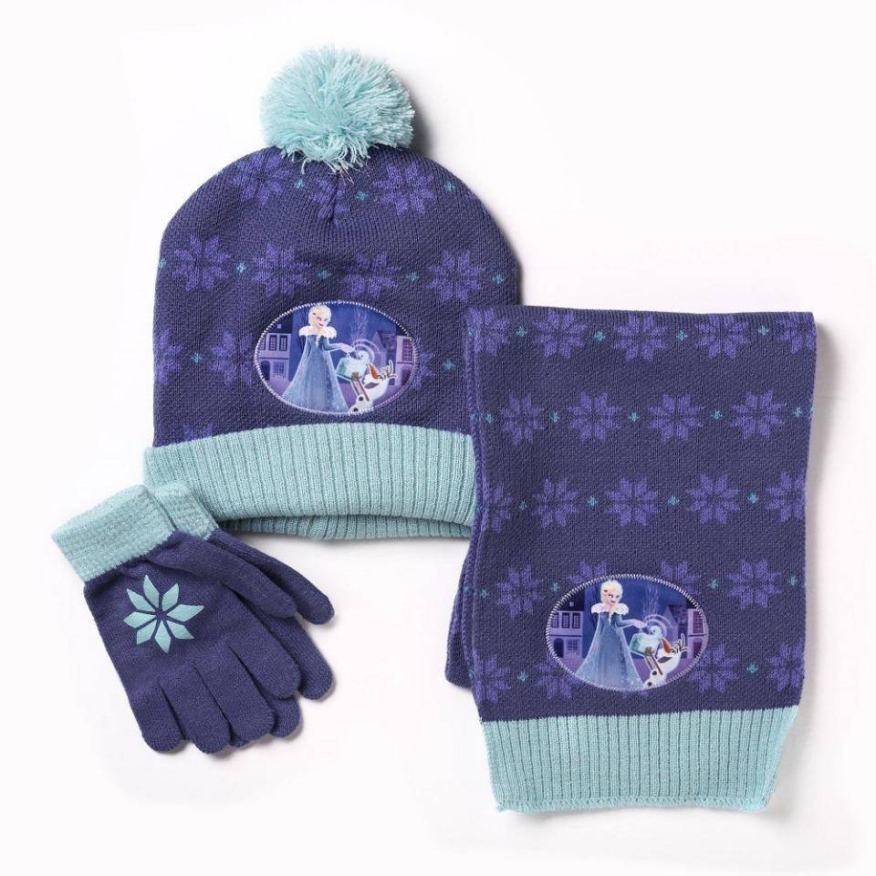 frozen hat and mitten set