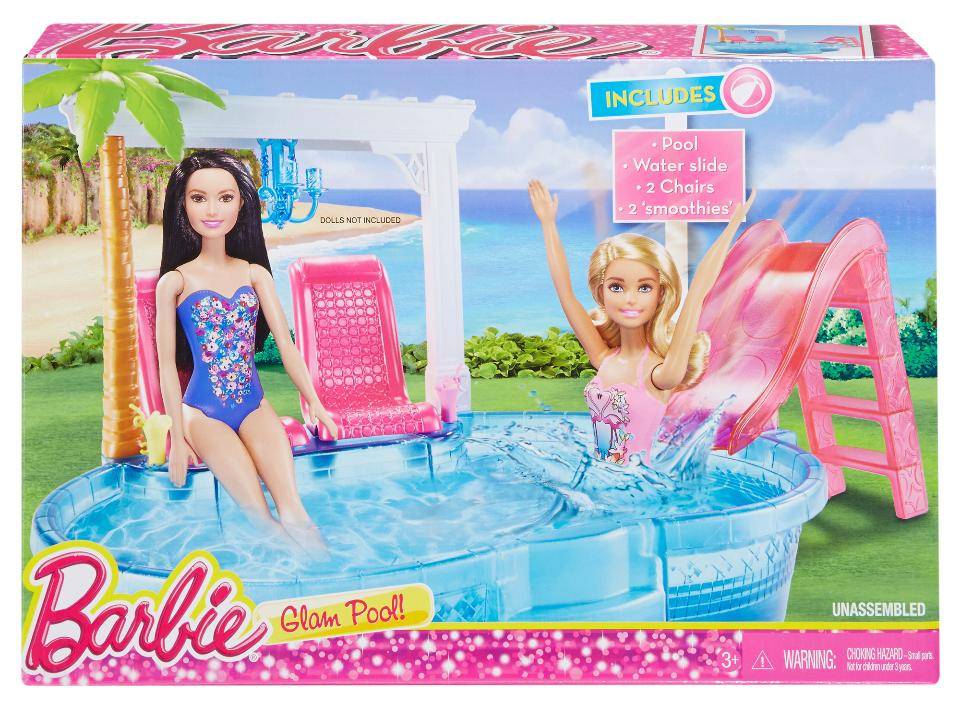 barbie glam pool set