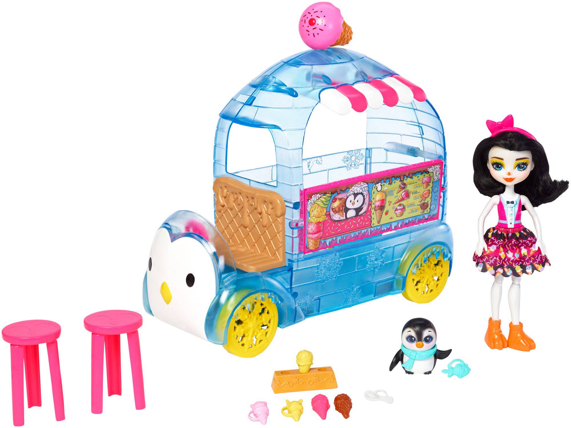 Enchantimals Preena Penguin Doll and Ice Cream Truck