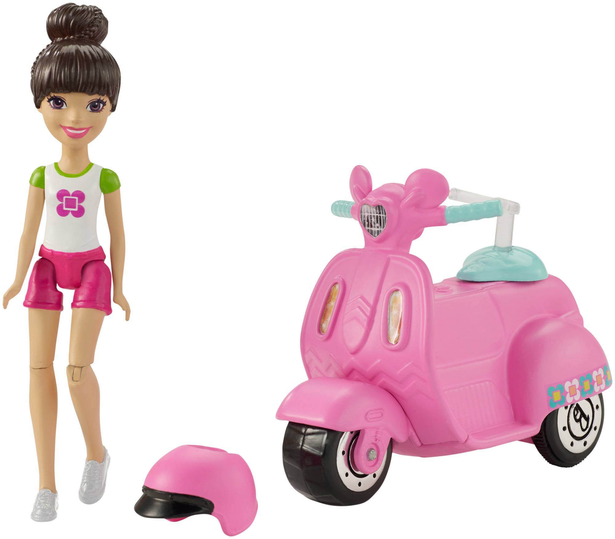 Barbie On The Go Pink Scooter and Doll