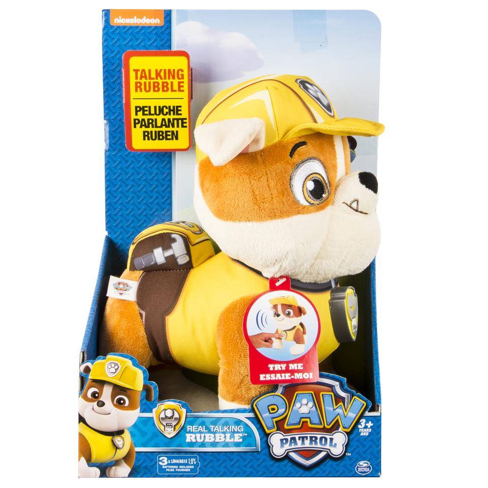 Paw Patrol Real Talking Rubble Plush