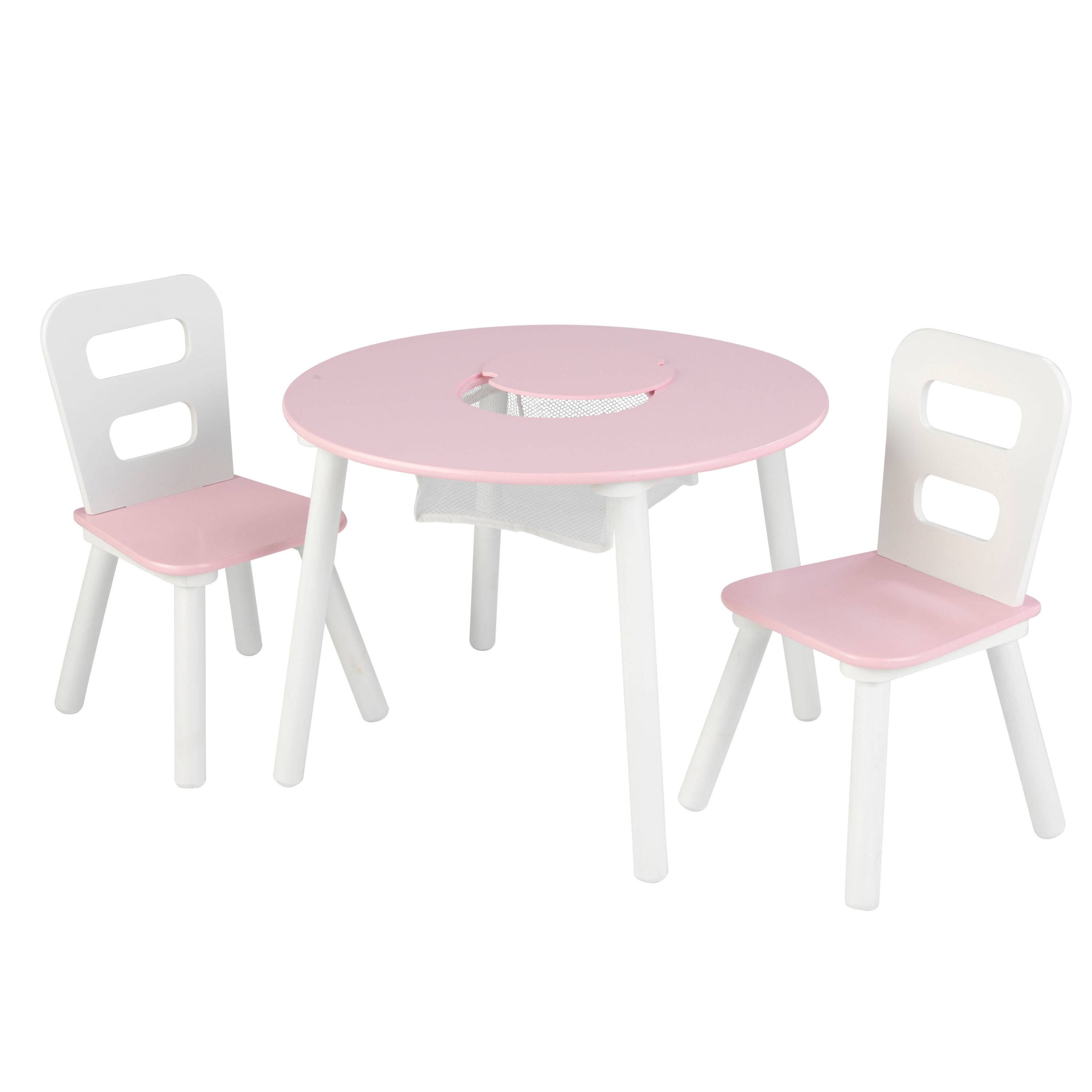 Kidkraft round storage table 2025 & 2 chair set