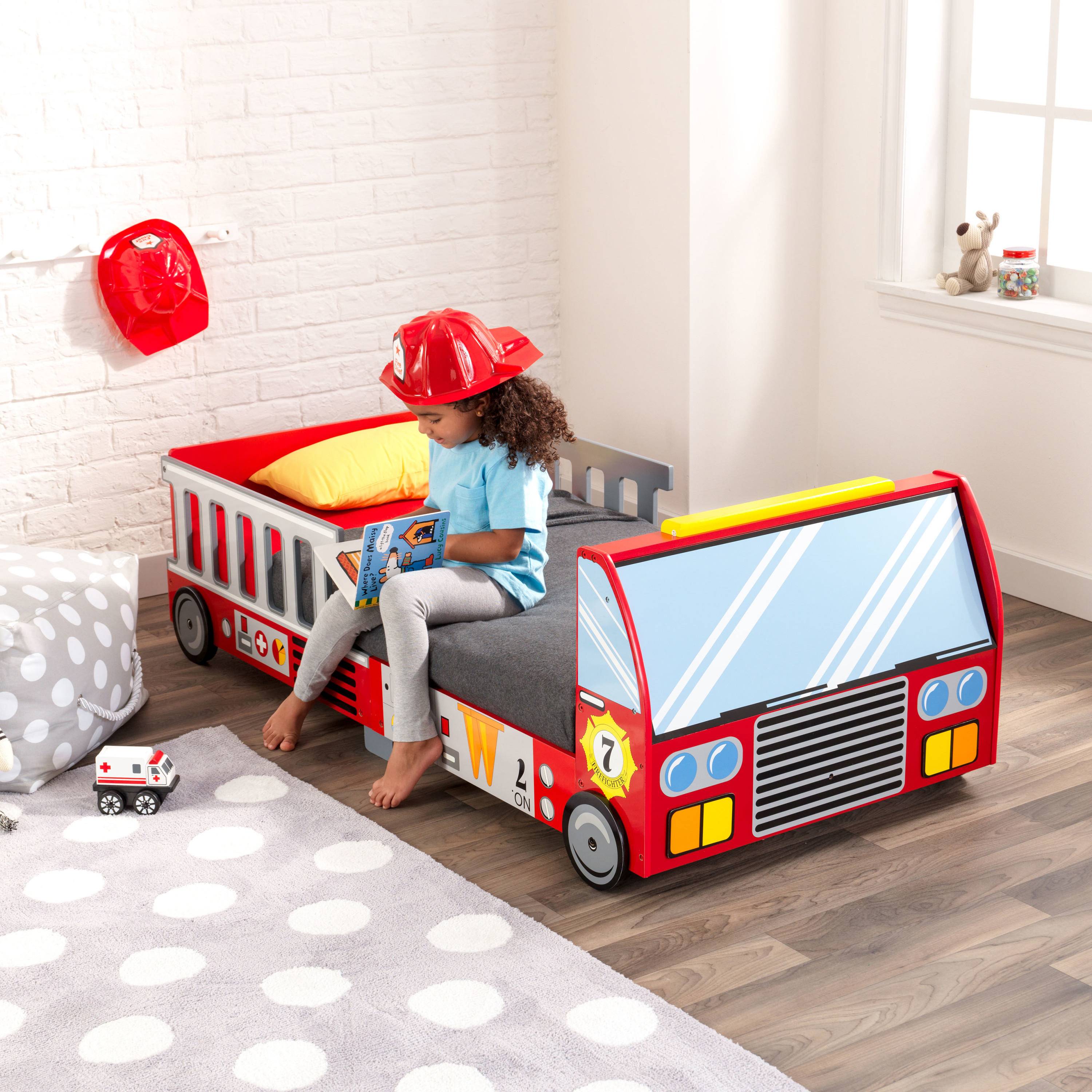 Кровать детская kidkraft пожарная машина 76031_ke