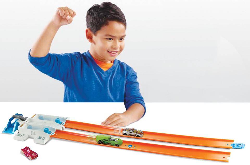 hot wheels 2 lane launcher