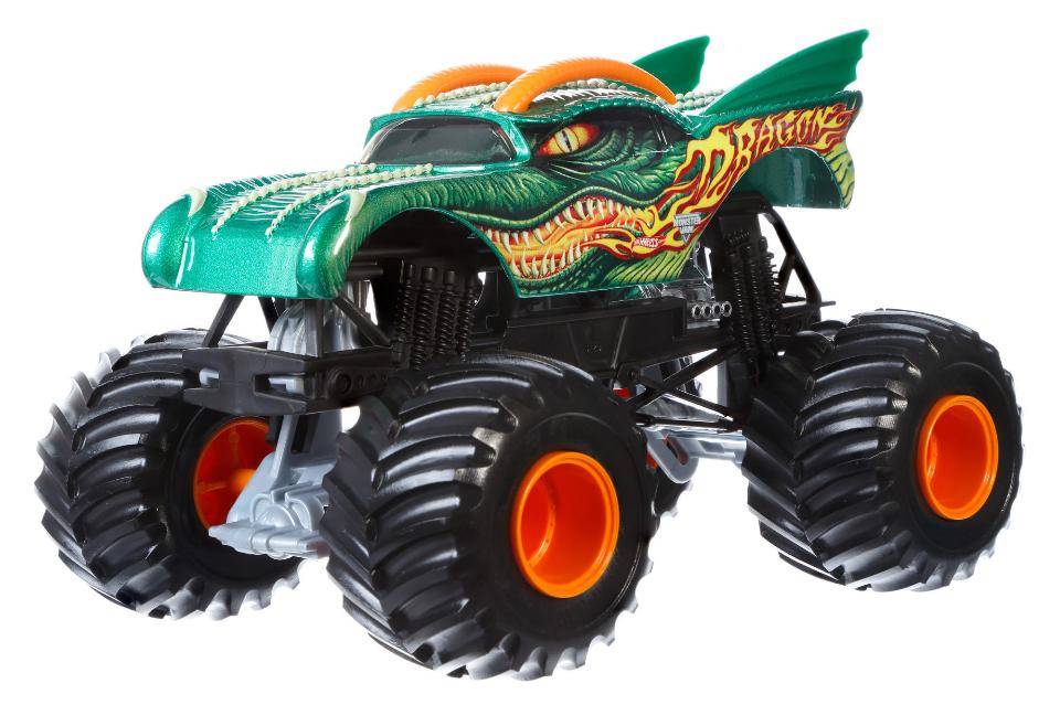 Оригинал Hot Wheels Monster Jam 1:24 Scale Diecast Vehicle - Dragon. 