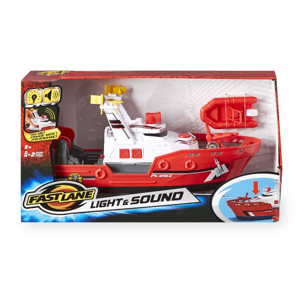 Fast Lane Light and Sound Rescue Boat with Rescue Raft | Играландия -  интернет магазин игрушек