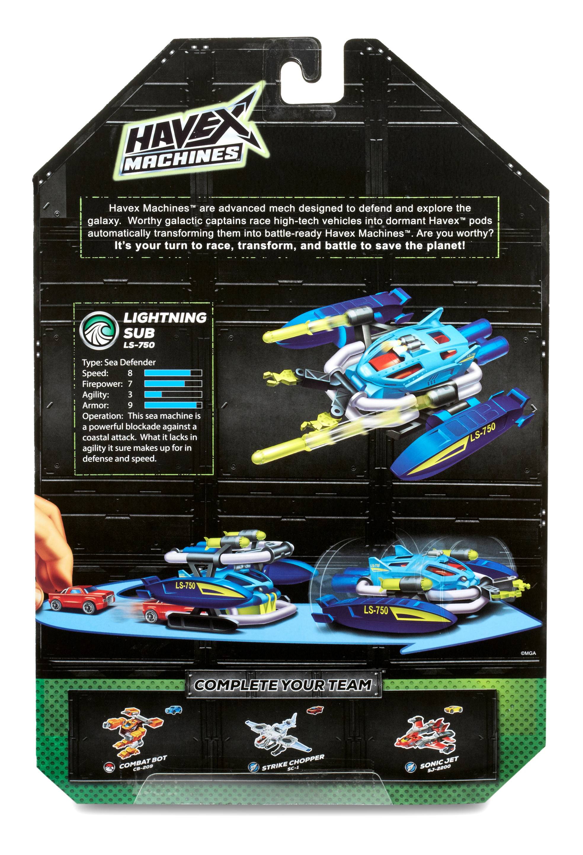 Havex Machines Auto Transformers Vehicle - Lightning Sub LS-750 |  Играландия - интернет магазин игрушек