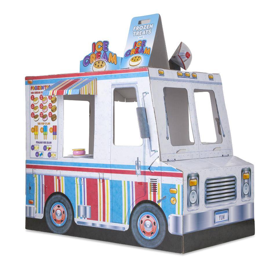 Melissa Doug 2 in 1 Food Truck Indoor Playhouse