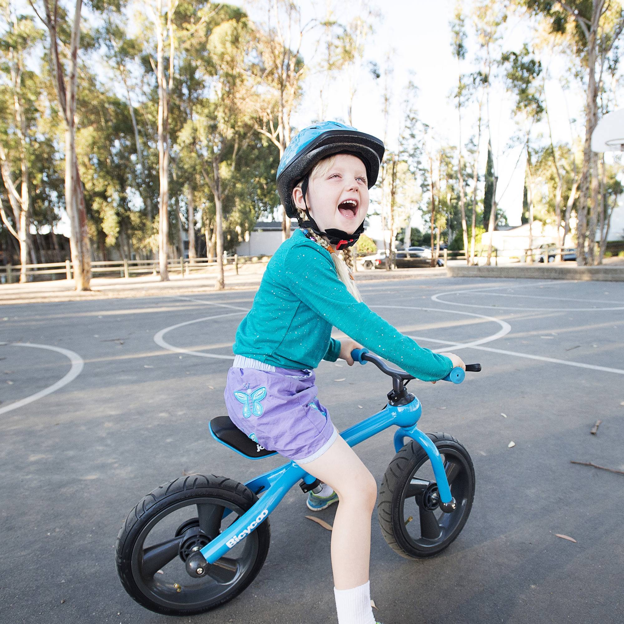 Boys Joovy Bicycoo Balance Bike Blue