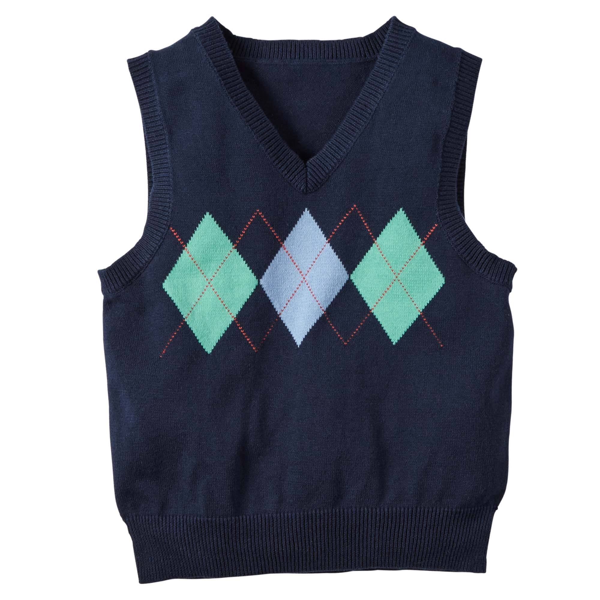 Картер вест. Argyle Vest back.