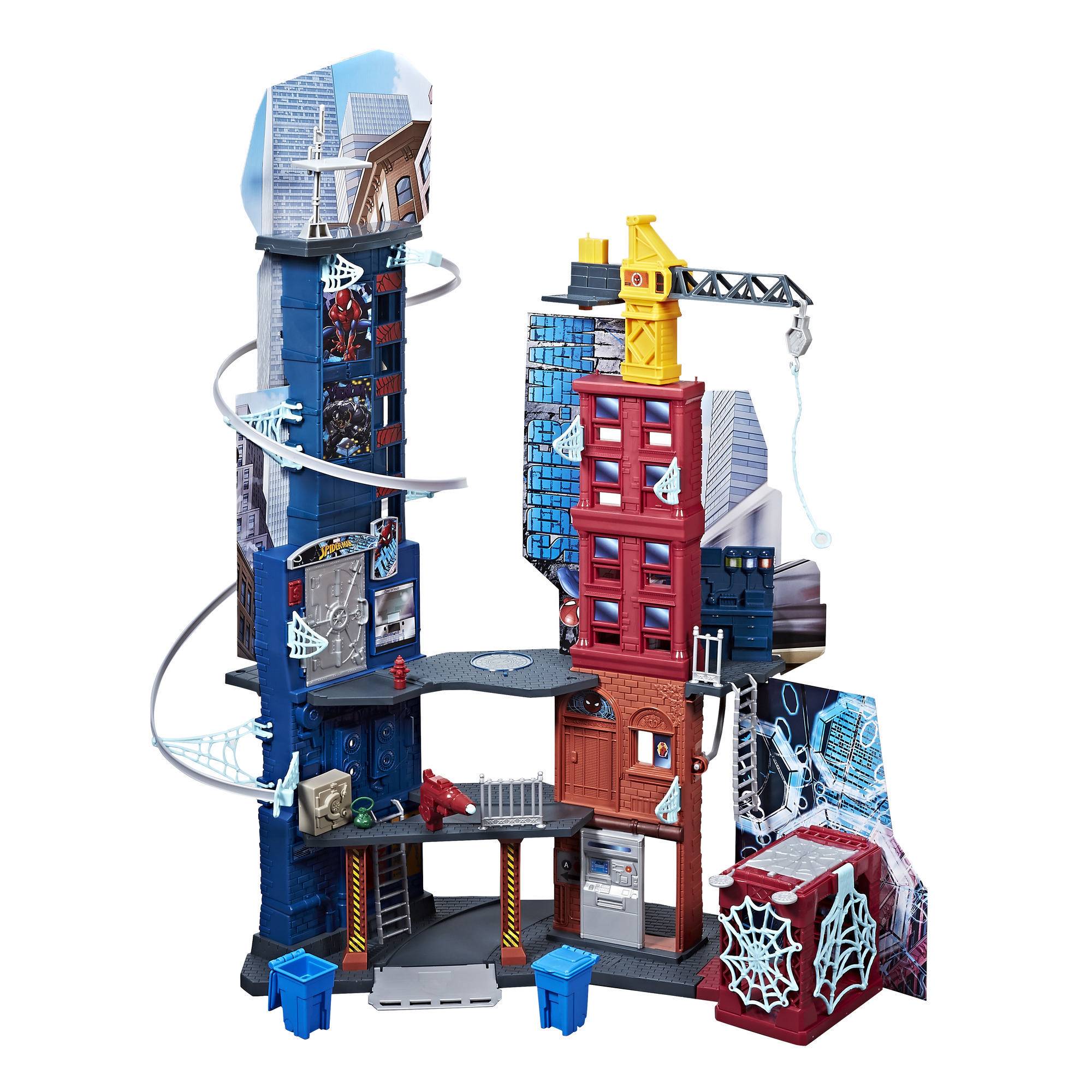 Spider man mega on sale city playset figures