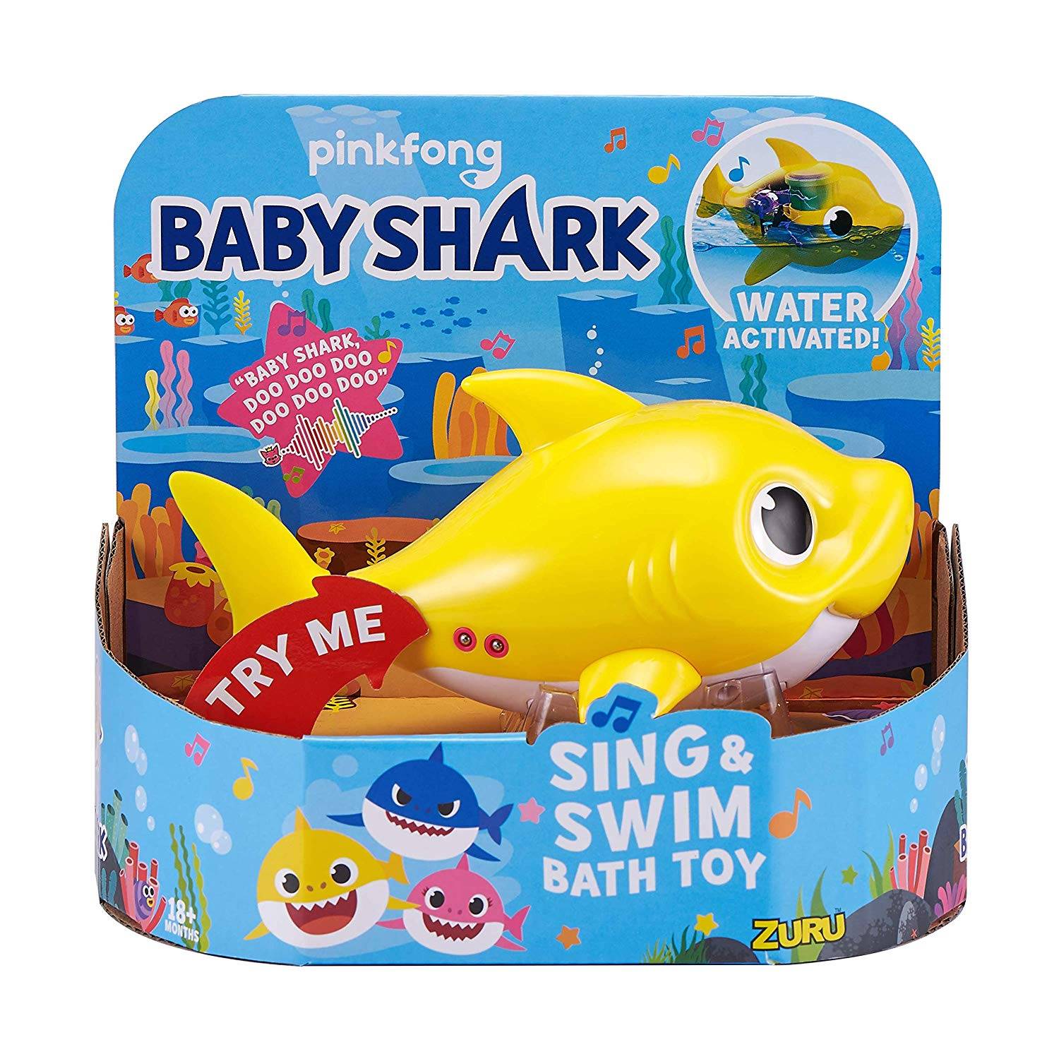 Игровой набор для ванной Поющая акула Baby Shark акула мылыш желтая |  Играландия - интернет магазин игрушек