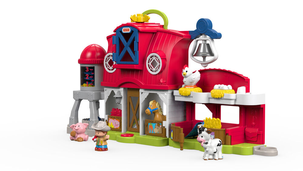 little people caring for animals farm set