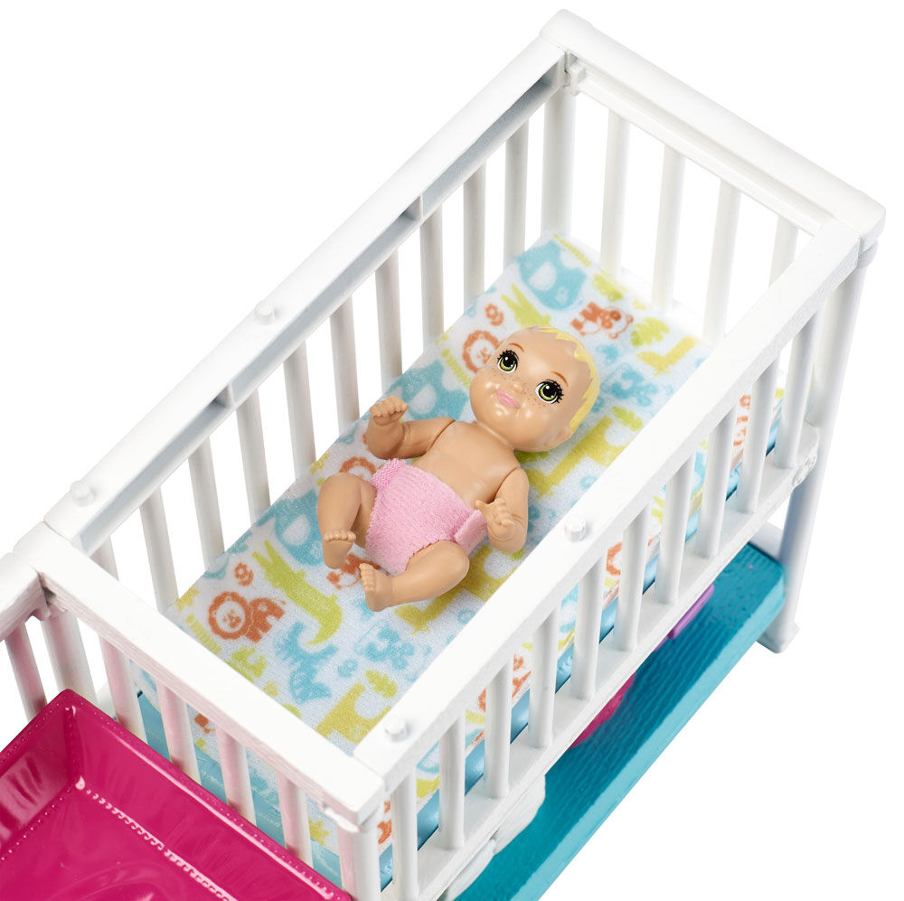 Barbie Skipper Babysitters Inc. Nap n Nurture Nursery Dolls and Playset