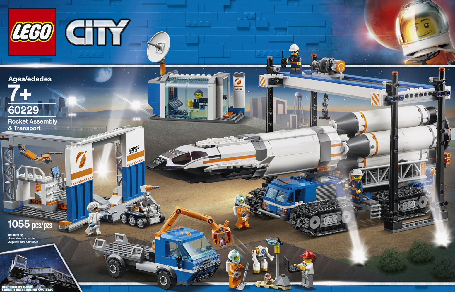 LEGO City Space Port Rocket Assembly Transport 60229