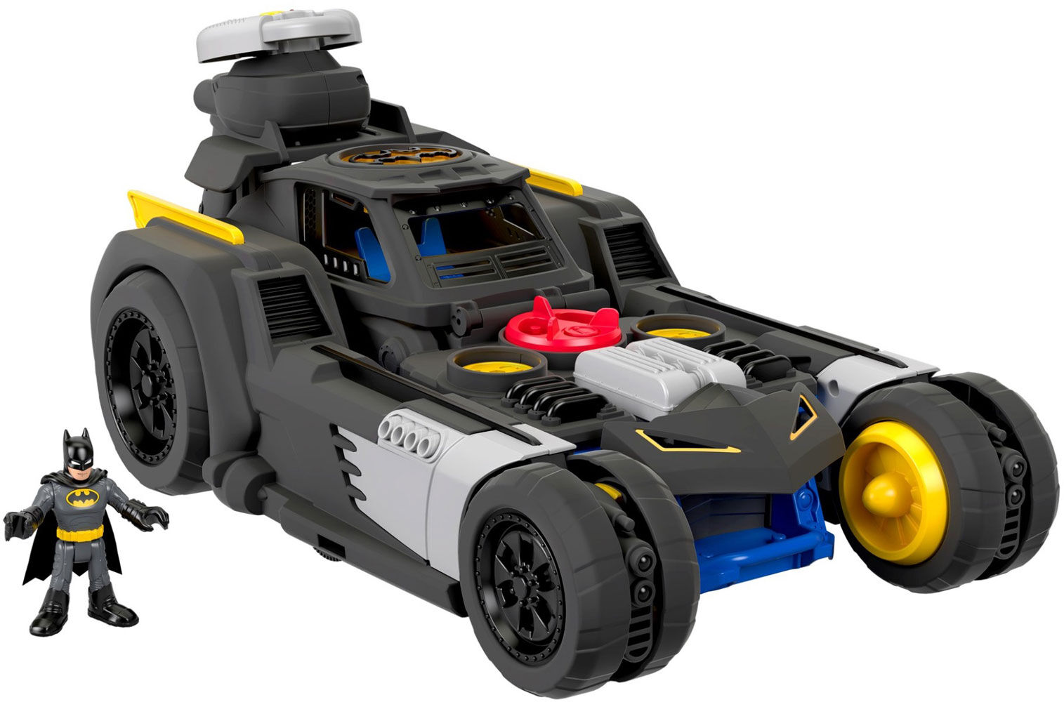 imaginext dc super friends transforming batmobile rc