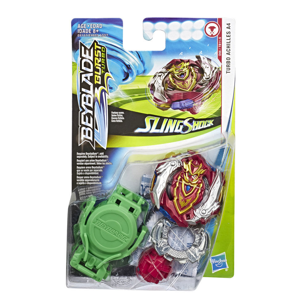 Beyblade Burst Turbo Slingshock Turbo Achilles A4 Starter Pack -- Battling  Top and Right/Left-Spin Launcher 084651 | Играландия - интернет магазин  игрушек