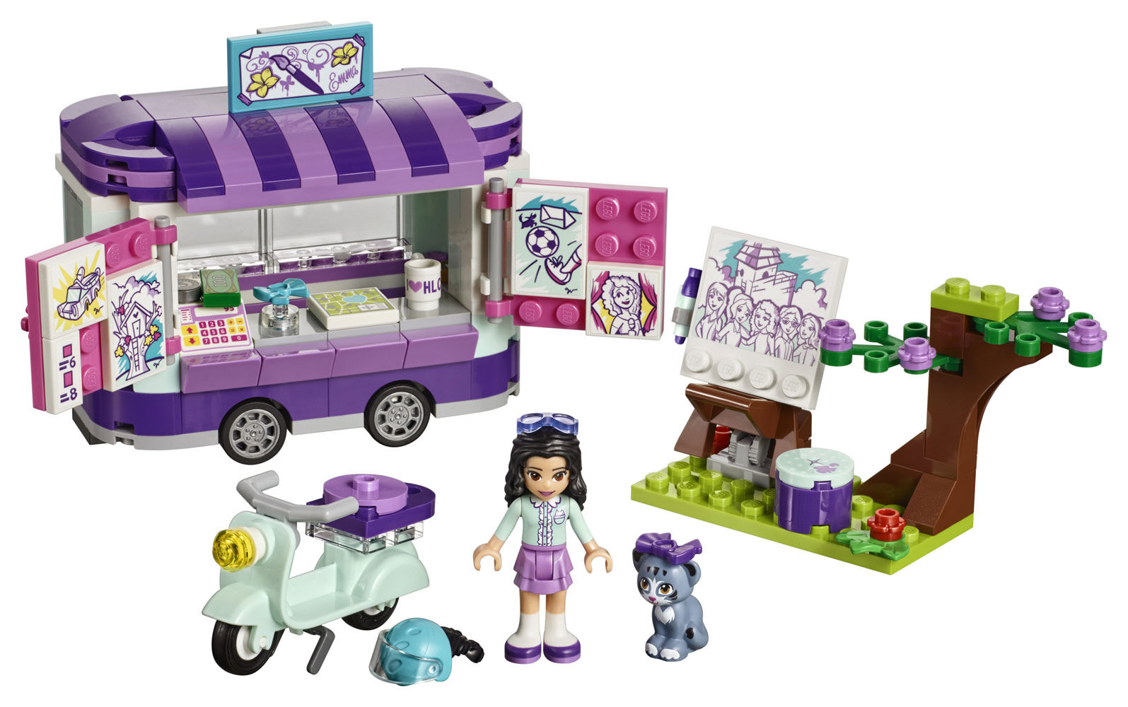 Lego friends emma's art stand 41332 on sale