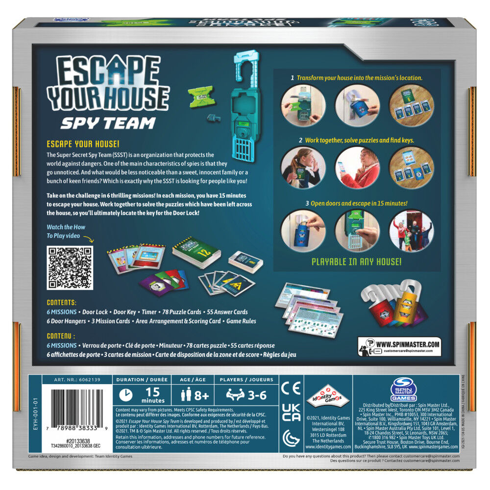 Escape Room The Game, Escape Your House: Spy Team Fun Strategy Family Board  Game Escape Room The Game, Escape Your House: Spy Team Fun Strategy Family  Board Game | Играландия - интернет