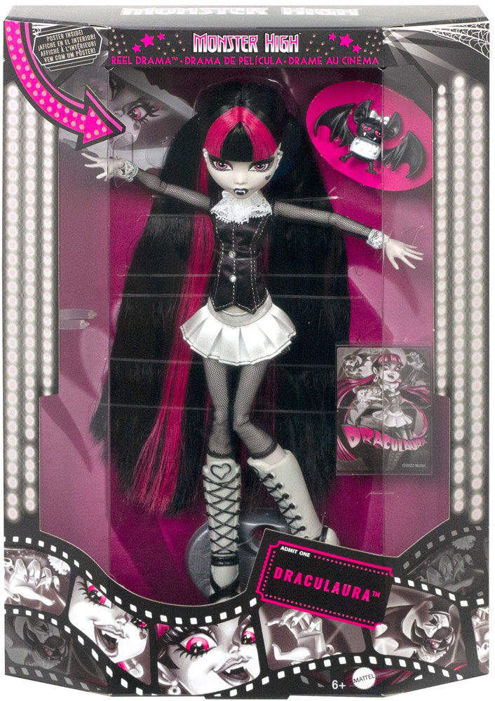 Monster High Reel Drama Draculaura Doll - R Exclusive Monster High Reel  Drama Draculaura Doll - R Exclusive