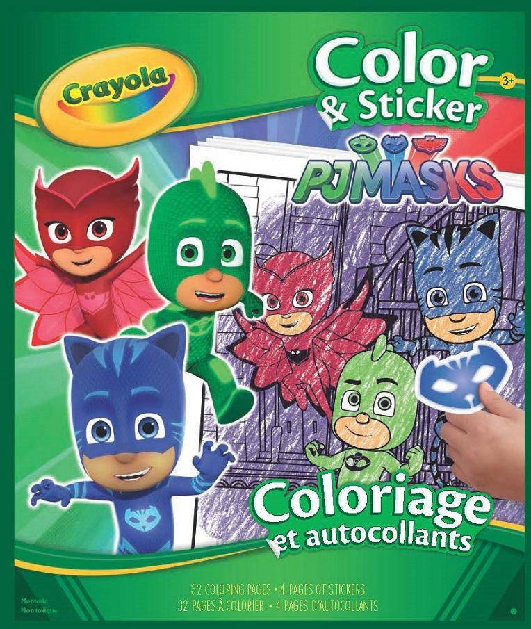 Crayola PJ Masks Color and Sticker Book Играландия интернет магазин