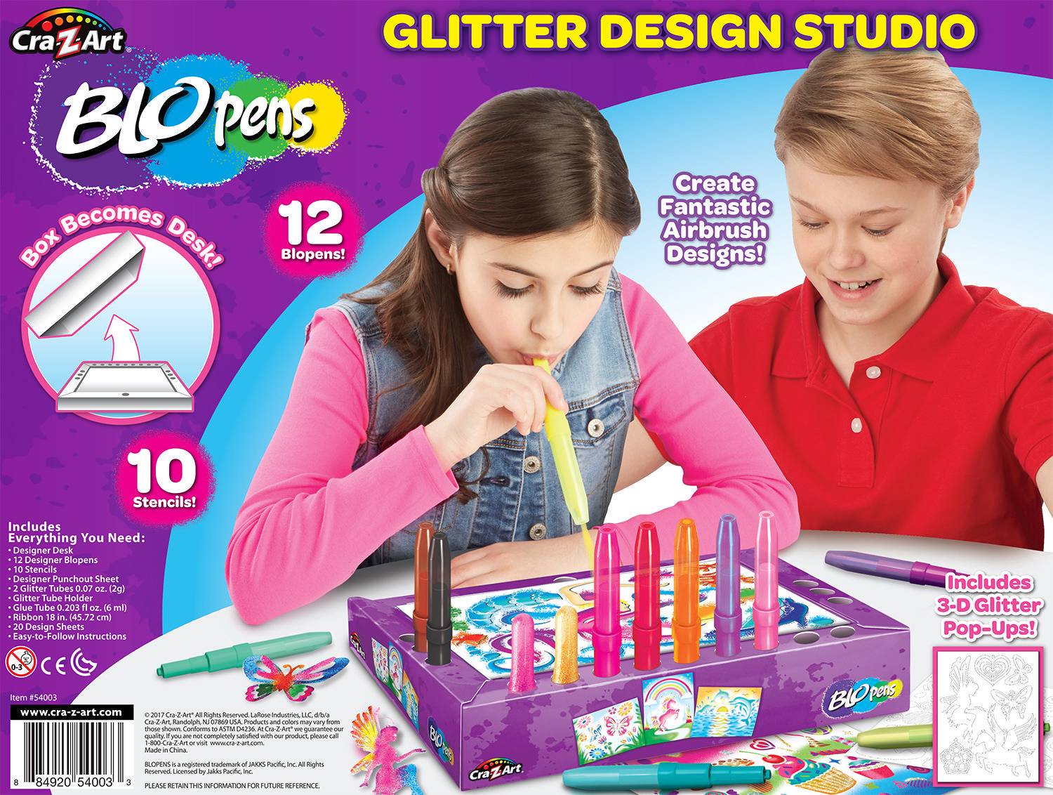 Оригинал Cra-Z-Art Blo Pens Glitter Design Studio. 