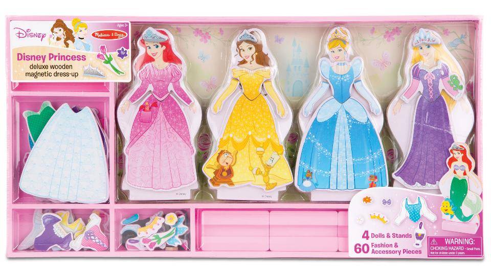 Disney princess deluxe wooden magnetic dress top up