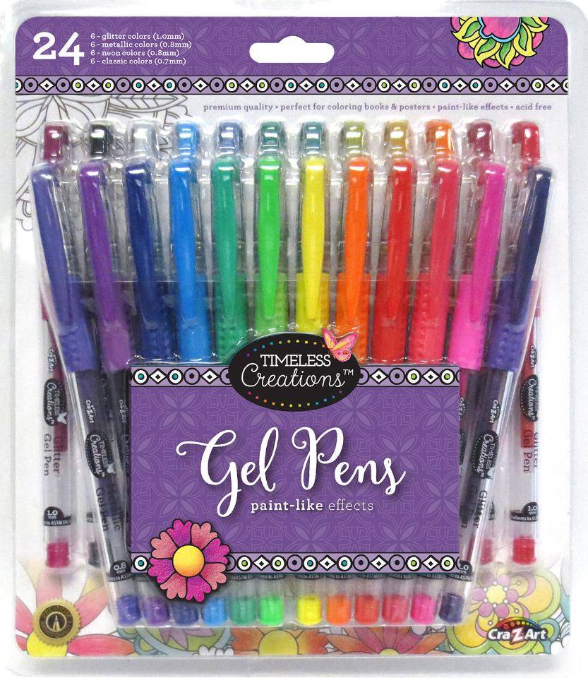 Оригинал Cra-Z-Art Timeless Creations Gel Pens Adult Coloring Line - 24 Cou...