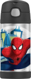 Thermos Funtainer 12 Ounce Stainless Steel Straw Bottle - Spider-Man
