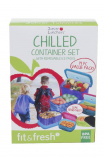 Fit & Fresh Junior Lunchers Chilled Container Set with Removable Ice Packs - 14 Piece