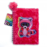 Beanie Boos Journal with Fuzzy Pen - Pink