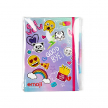 Emoji Screen Print Journal with Glitter Pen
