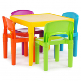 Tot Tutors Plastic Table and 4 Chairs Set